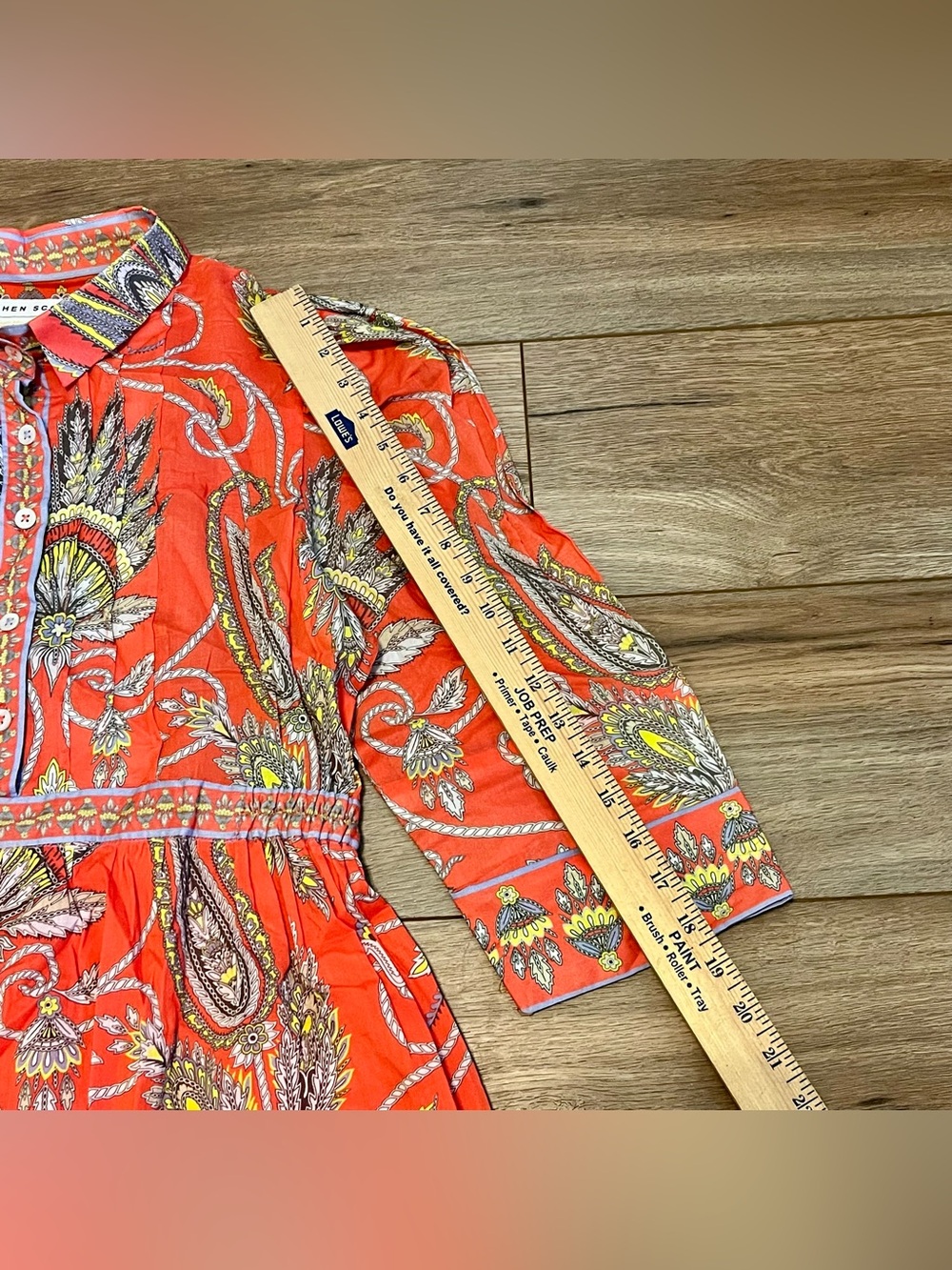Gretchen Scott Damsel Plume Midi Maxi Dress Women’s Medium Boho Tiered Coral - Picture 4 of 11